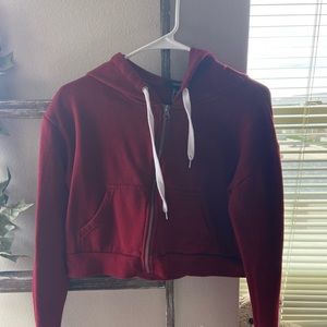 FOREVER 21 Cropped Zip-Up